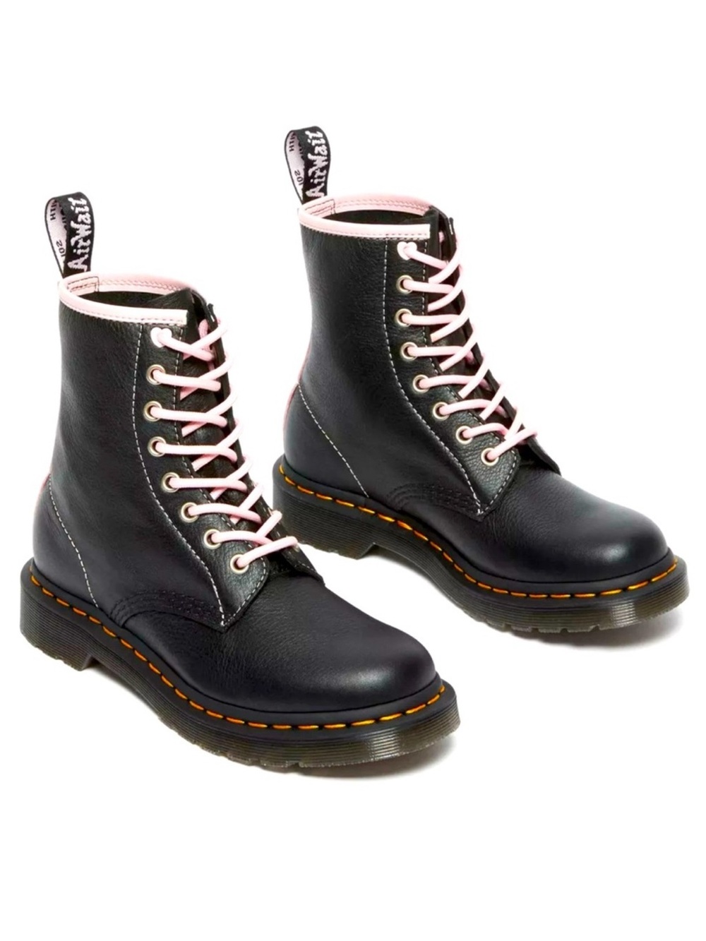 ⭐️RARE⭐️ Dr. Martens 1460 Contrast Leather Lace Up Chalk Pink Women Girl Boots 4